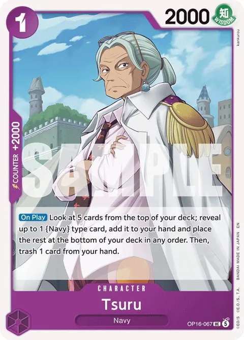 Tsuru OP16-067 One Piece card from The Time of Battle