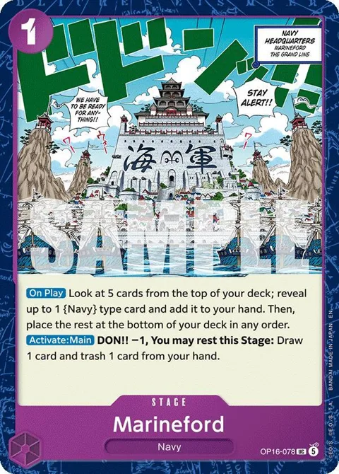 Marineford OP16-078 One Piece card from The Time of Battle