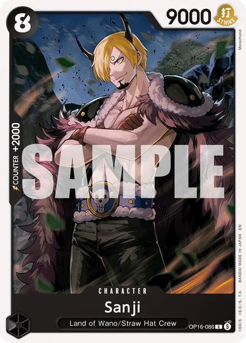 Sanji OP16-086 One Piece card from The Time of Battle
