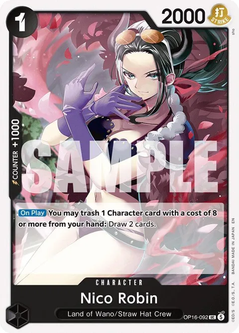 Nico Robin OP16-092 One Piece card from The Time of Battle