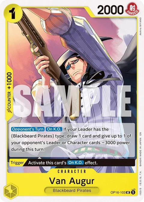 Van Augur OP16-103 One Piece card from The Time of Battle