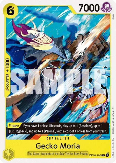 Gecko Moria OP16-105 One Piece card from The Time of Battle