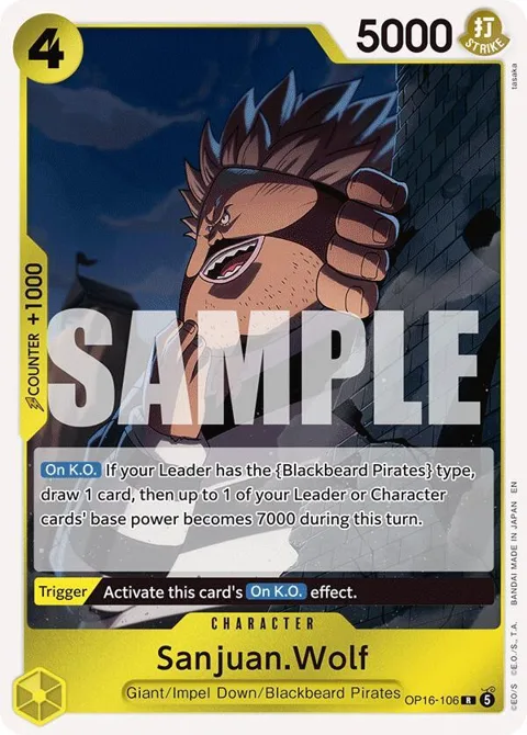Sanjuan.Wolf OP16-106 One Piece card from The Time of Battle