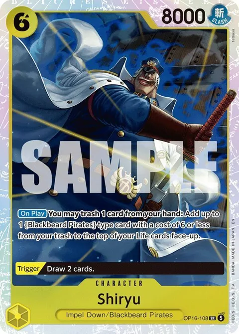 Shiryu OP16-108 One Piece card from The Time of Battle