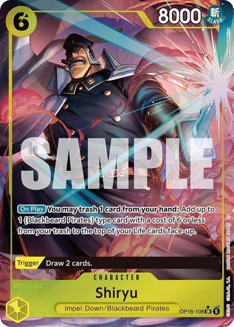 Shiryu Full Art OP16-108 One Piece card from The Time of Battle