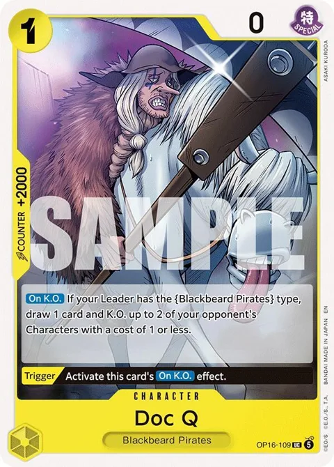 Doc Q OP16-109 One Piece card from The Time of Battle