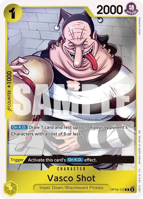 Vasco Shot OP16-110 One Piece card from The Time of Battle