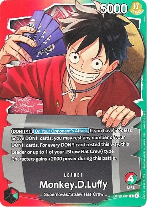 Monkey.D.Luffy Ichiban Kuji Exclusive OP13-001 One Piece card from One Piece Promotion Cards