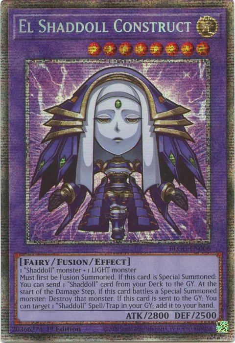 El Shaddoll Construct Starlight Rare BLGG-EN006 Yu-Gi-Oh card from Battles of Legend: Glorious Gallery