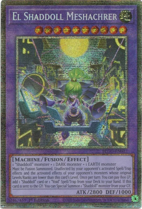 El Shaddoll Meshachrer Starlight Rare BLGG-EN022 Yu-Gi-Oh card from Battles of Legend: Glorious Gallery