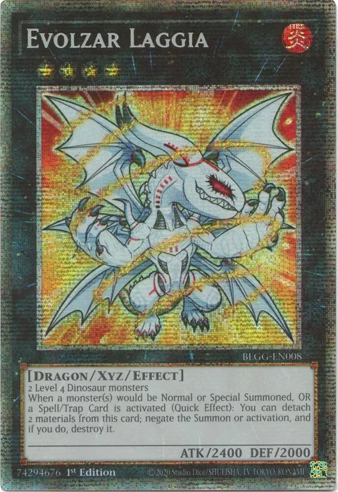 Evolzar Laggia Starlight Rare BLGG-EN008 Yu-Gi-Oh card from Battles of Legend: Glorious Gallery