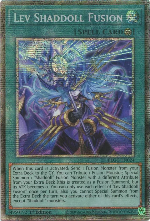 Lev Shaddoll Fusion Starlight Rare BLGG-EN024 Yu-Gi-Oh card from Battles of Legend: Glorious Gallery