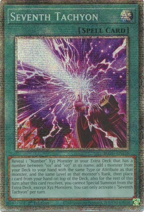 Seventh Tachyon Starlight Rare BLGG-EN126 Yu-Gi-Oh card from Battles of Legend: Glorious Gallery