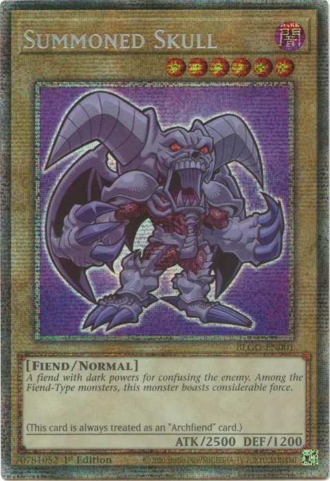 Summoned Skull Starlight Rare BLGG-EN001 Yu-Gi-Oh card from Battles of Legend: Glorious Gallery