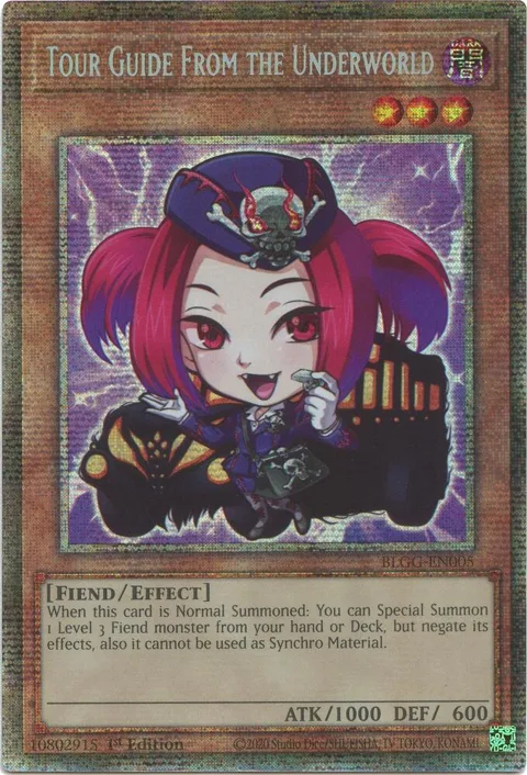 Tour Guide From the Underworld Starlight Rare BLGG-EN005 Yu-Gi-Oh card from Battles of Legend: Glorious Gallery