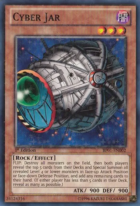 Cyber Jar Starfoil BP01-EN002 Unlimited Yu-Gi-Oh card from Battle Pack: Epic Dawn