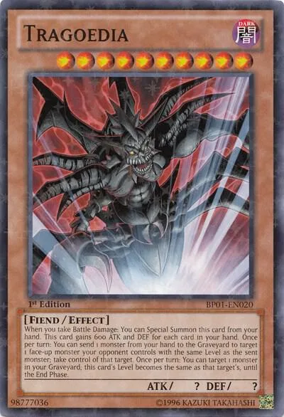 Tragoedia Starfoil BP01-EN020 1st Edition Yu-Gi-Oh card from Battle Pack: Epic Dawn