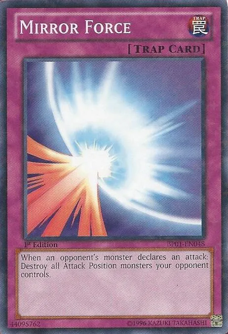 Mirror Force Starfoil BP01-EN048 1st Edition Yu-Gi-Oh card from Battle Pack: Epic Dawn