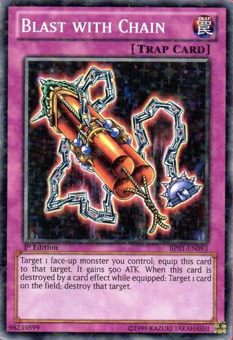 Blast with Chain Starfoil BP01-EN093 Yu-Gi-Oh card from Battle Pack: Epic Dawn