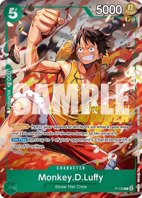 Monkey.D.Luffy OP16 Release Event Winner P-135 One Piece card from One Piece Promotion Cards