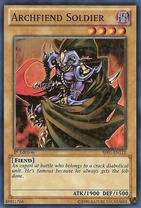 Archfiend Soldier Starfoil BP01-EN112 Yu-Gi-Oh card from Battle Pack: Epic Dawn