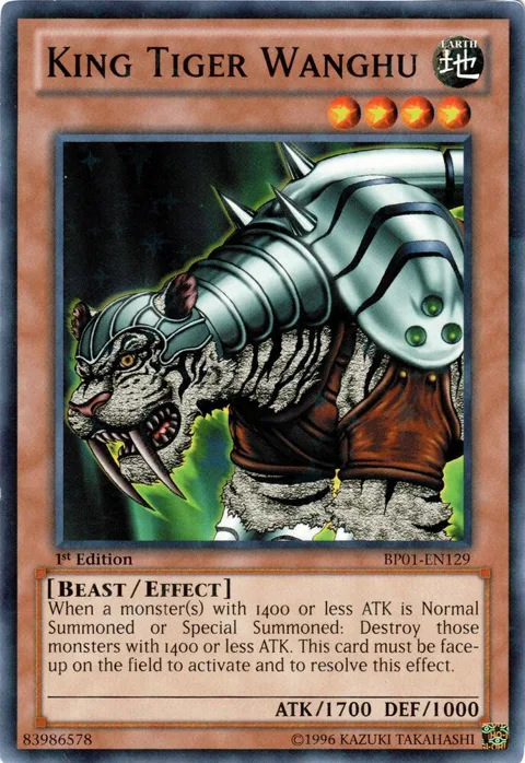 King Tiger Wanghu Starfoil BP01-EN129 1st Edition Yu-Gi-Oh card from Battle Pack: Epic Dawn