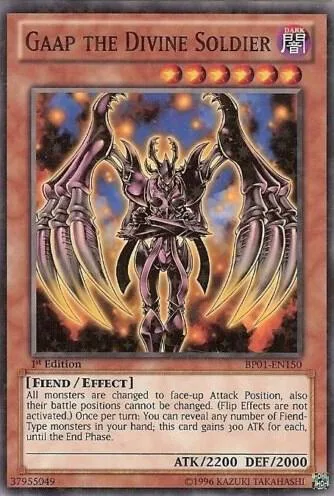 Gaap the Divine Soldier Starfoil BP01-EN150 Yu-Gi-Oh card from Battle Pack: Epic Dawn