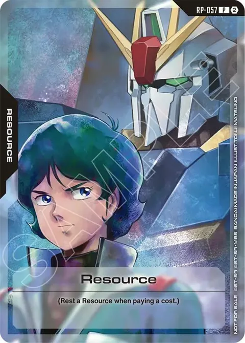 Resource 1st Anniversary Resource Pack RP-057 Gundam card from Promotional Resource Tokens
