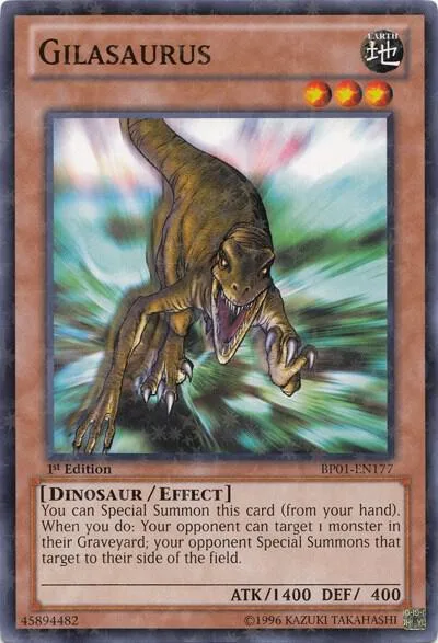 Gilasaurus Starfoil BP01-EN177 Yu-Gi-Oh card from Battle Pack: Epic Dawn