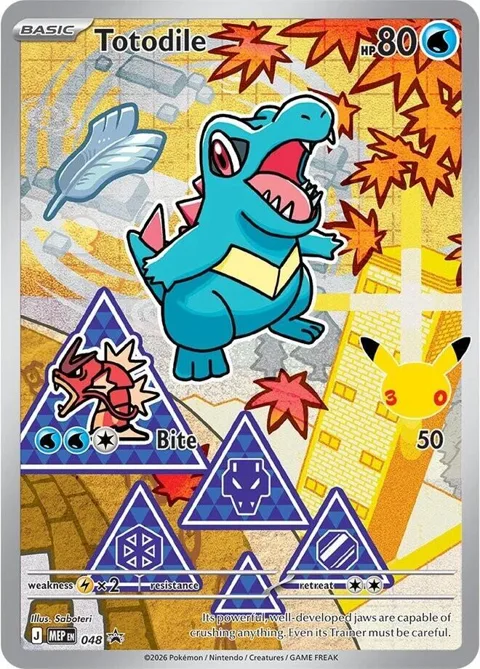 Totodile #048 Holofoil Pokémon card from Mega Evolution Promo