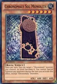 Chronomaly Sol Monolith NUMH-EN004 1st Edition Yu-Gi-Oh card from Number Hunters