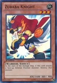 Zubaba Knight NUMH-EN016 1st Edition Yu-Gi-Oh card from Number Hunters