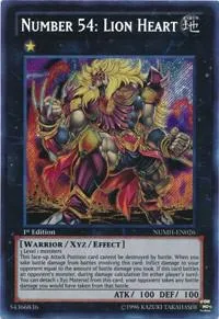 Number 54: Lion Heart NUMH-EN026 1st Edition Yu-Gi-Oh card from Number Hunters