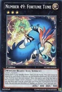 Number 49: Fortune Tune NUMH-EN029 1st Edition Yu-Gi-Oh card from Number Hunters