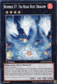 Number 57: Tri-Head Dust Dragon NUMH-EN030 Unlimited Yu-Gi-Oh card from Number Hunters