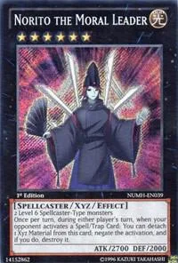 Norito the Moral Leader NUMH-EN039 Unlimited Yu-Gi-Oh card from Number Hunters