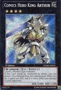 Comics Hero King Arthur NUMH-EN041 1st Edition Yu-Gi-Oh card from Number Hunters