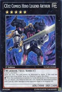 CXyz Comics Hero Legend Arthur NUMH-EN042 1st Edition Yu-Gi-Oh card from Number Hunters