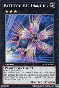 Battlecruiser Dianthus NUMH-EN043 Unlimited Yu-Gi-Oh card from Number Hunters