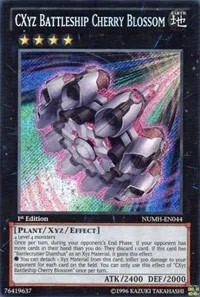 CXyz Battleship Cherry Blossom NUMH-EN044 Unlimited Yu-Gi-Oh card from Number Hunters