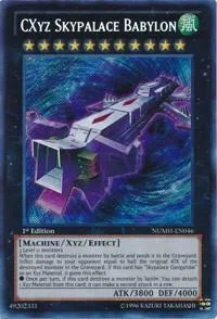 CXyz Skypalace Babylon NUMH-EN046 Unlimited Yu-Gi-Oh card from Number Hunters