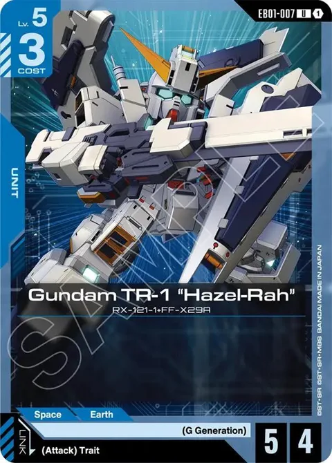 Gundam TR-1 "Hazel-Rah" EB01-007 Gundam card from Eternal Nexus