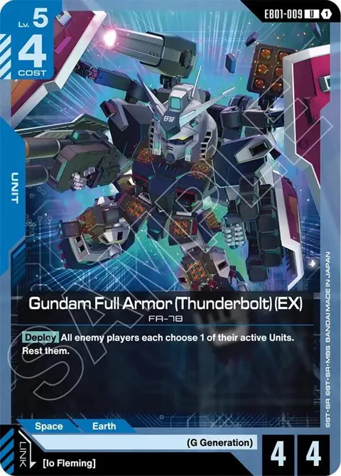 Gundam Full Armor Thunderbolt EX EB01-009 Gundam card from Eternal Nexus