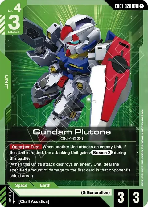 Gundam Plutone EB01-028 Gundam card from Eternal Nexus
