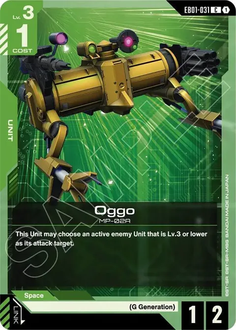 Oggo EB01-031 Gundam card from Eternal Nexus
