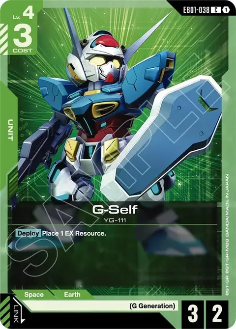 G-Self EB01-038 Gundam card from Eternal Nexus