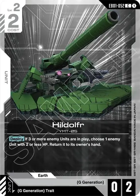 Hildolfr EB01-052 Gundam card from Eternal Nexus
