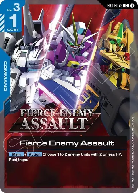 Fierce Enemy Assault EB01-075 Gundam card from Eternal Nexus