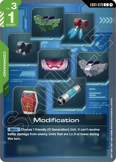 Modification EB01-079 Gundam card from Eternal Nexus