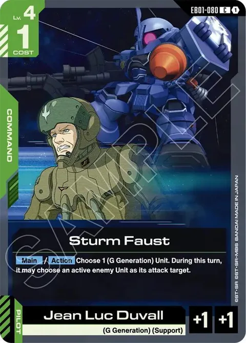 Sturm Faust EB01-080 Gundam card from Eternal Nexus